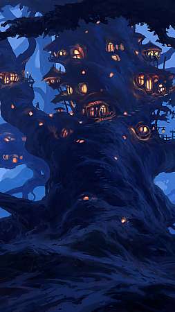 Fablecraft - woodland village Handy Vertikal Hintergrundbild