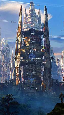 Robot City - The Great Wall Handy Vertikal Hintergrundbild