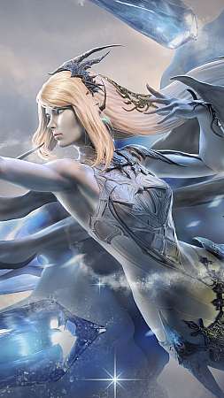 Final Fantasy XVI fan art Shiva Handy Vertikal Hintergrundbild