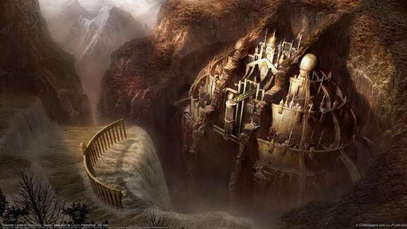 Waterfall Castle Hintergrundbild