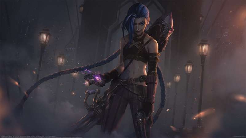 Arcane Jinx splash art Hintergrundbild