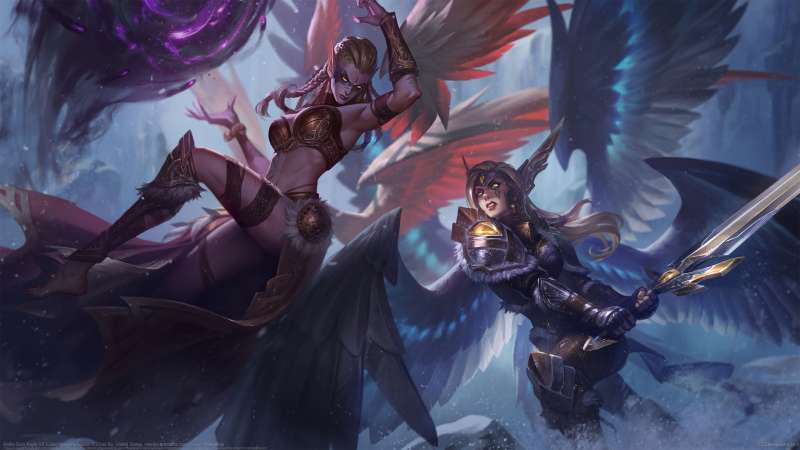 Battle Born Kayle VS Exiled Morgana splash Hintergrundbild