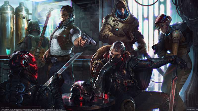 Cyberpunk bikers for Star Wars Reimagined challenge Hintergrundbild