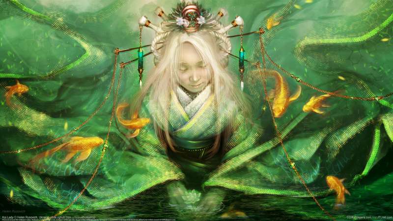 Koi Lady Hintergrundbild