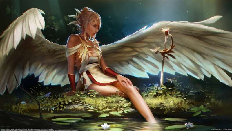 Resting Angel Hintergrundbild