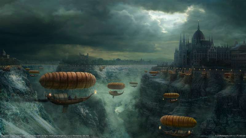 Budapest - Fantasy landscape Hintergrundbild