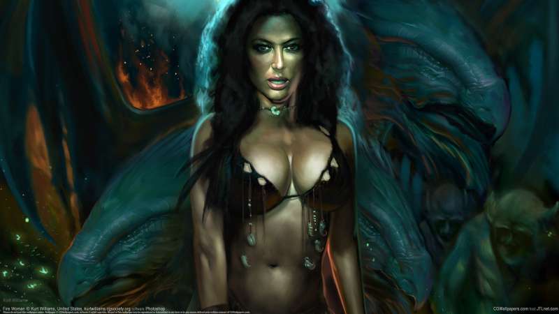 Fire Woman Hintergrundbild