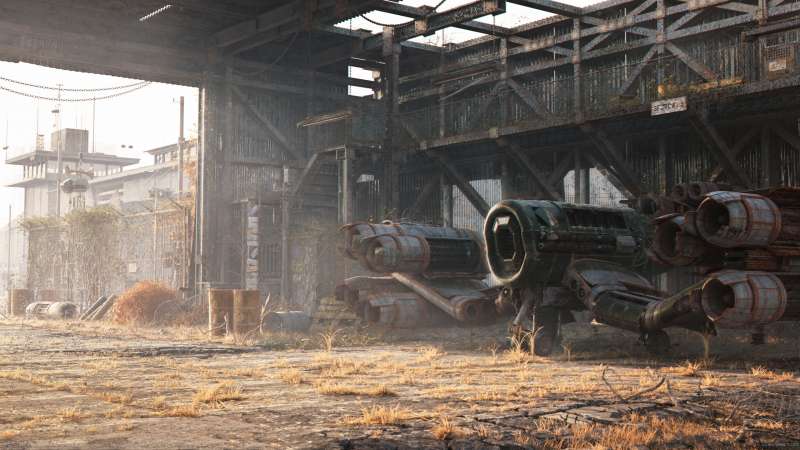 Old hangar Hintergrundbild