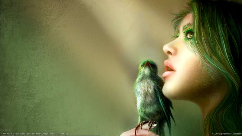 Green Wisper Hintergrundbild