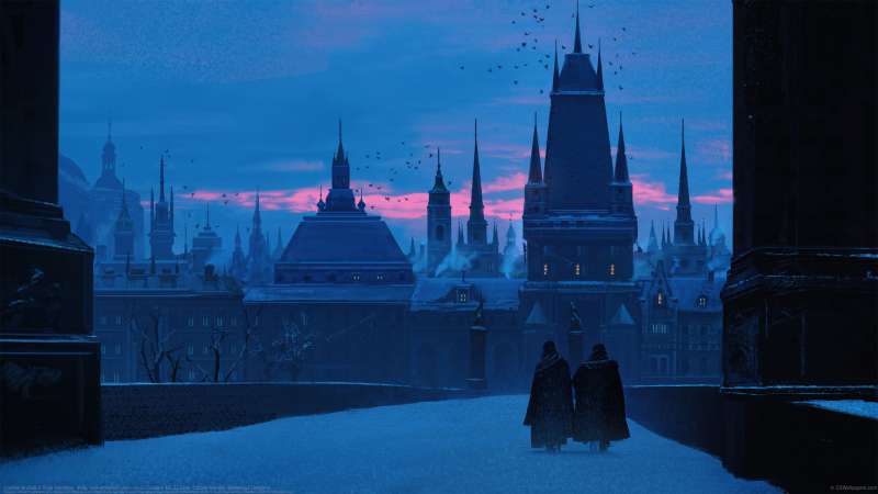 Castles at dusk Hintergrundbild