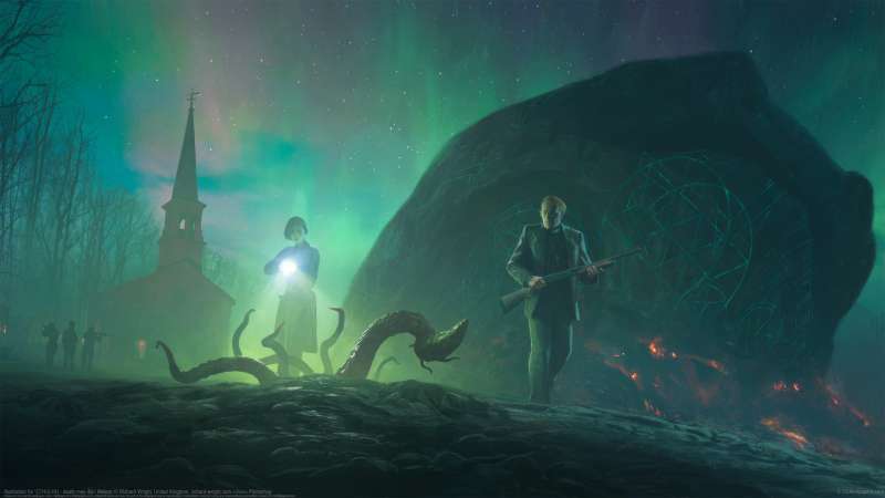 Illustration for 'CTHULHU - death may die': Meteor Hintergrundbild