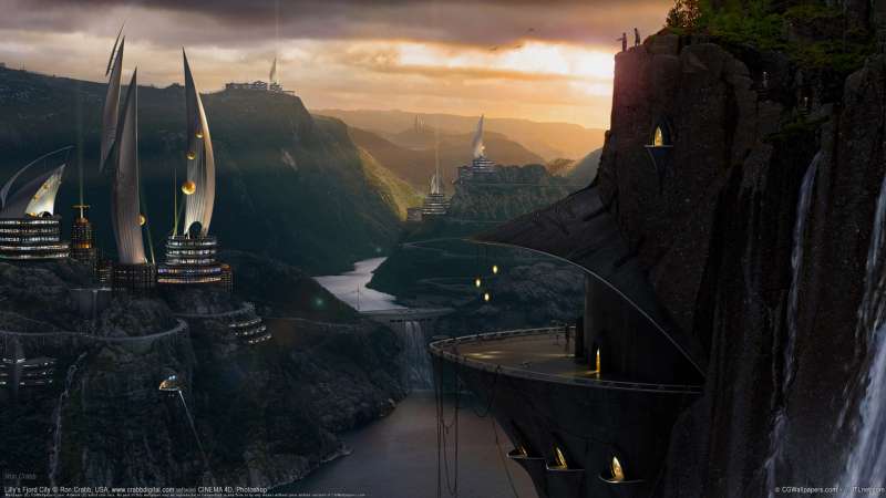 Lilly's Fjord City Hintergrundbild