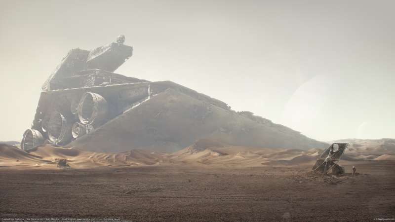 Crashed Star Destroyer - Star Wars fan art Hintergrundbild