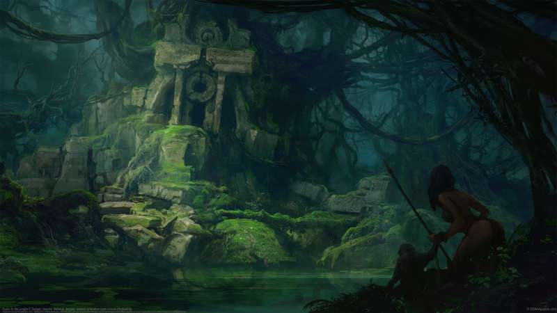 Ruins in the jungle Hintergrundbild