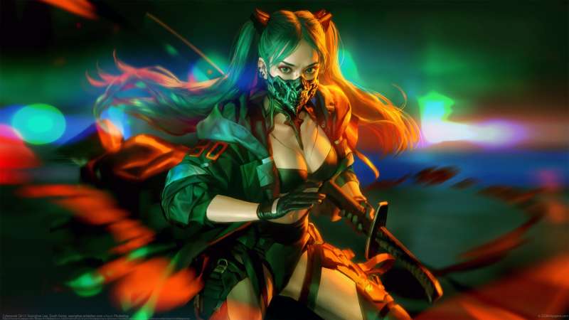 Cyberpunk Girl Hintergrundbild