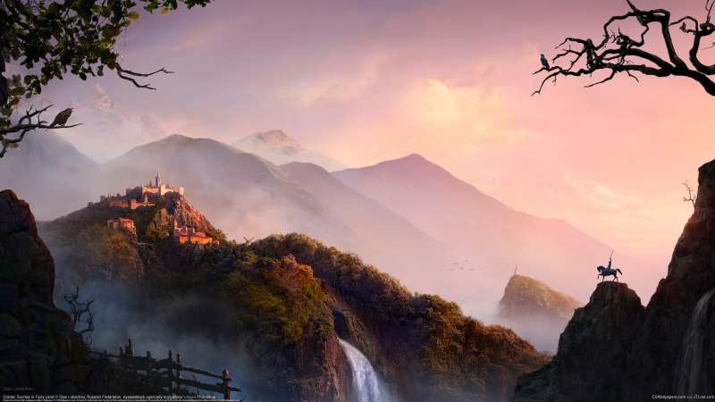 Golden Sunrise in Fairy Land Hintergrundbild