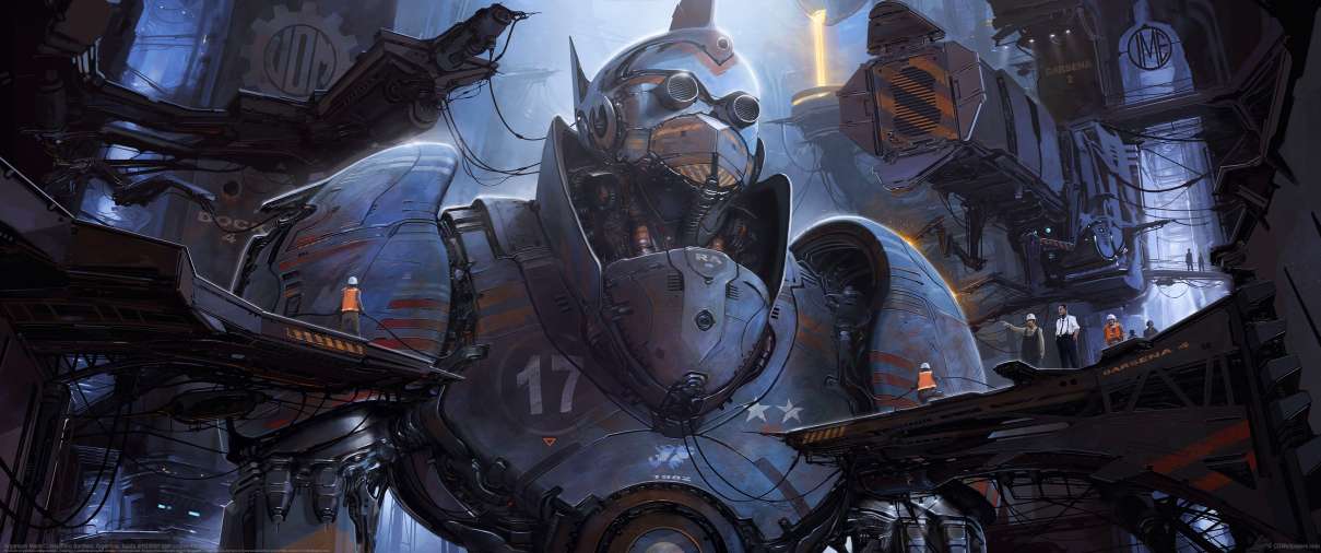 Argentum Mech ultrabreit Hintergrundbild