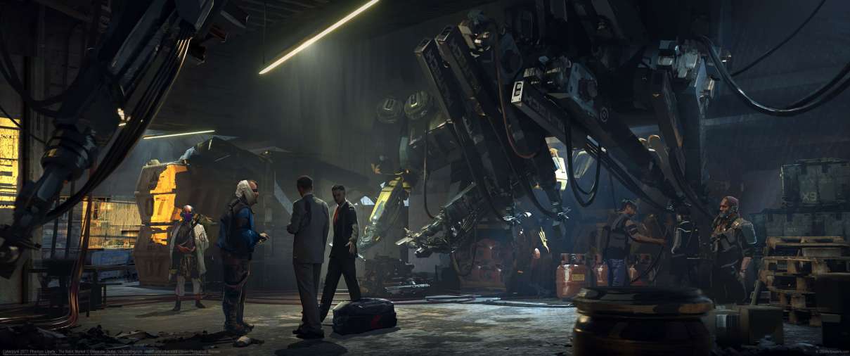 Cyberpunk 2077: Phantom Liberty - The Black Market ultrabreit Hintergrundbild