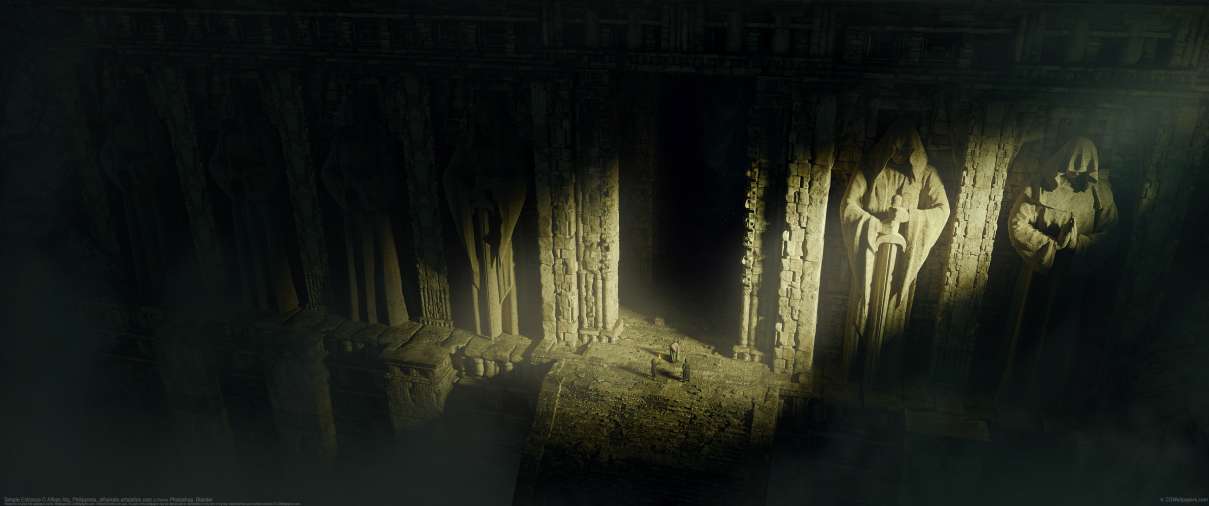 Temple Entrance ultrabreit Hintergrundbild