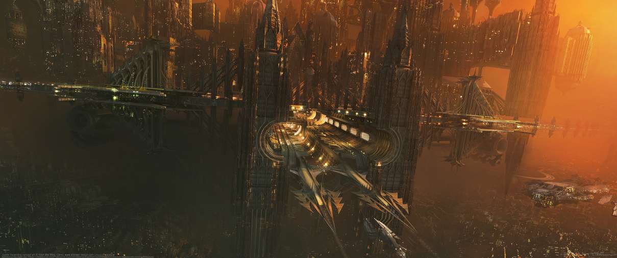 Jupiter Ascending concept art ultrabreit Hintergrundbild