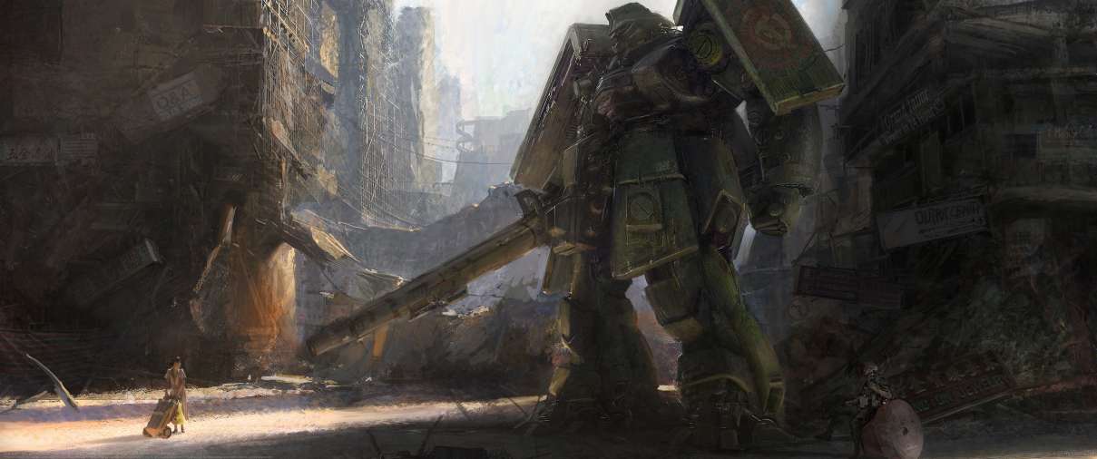 Gundam fan art ultrabreit Hintergrundbild