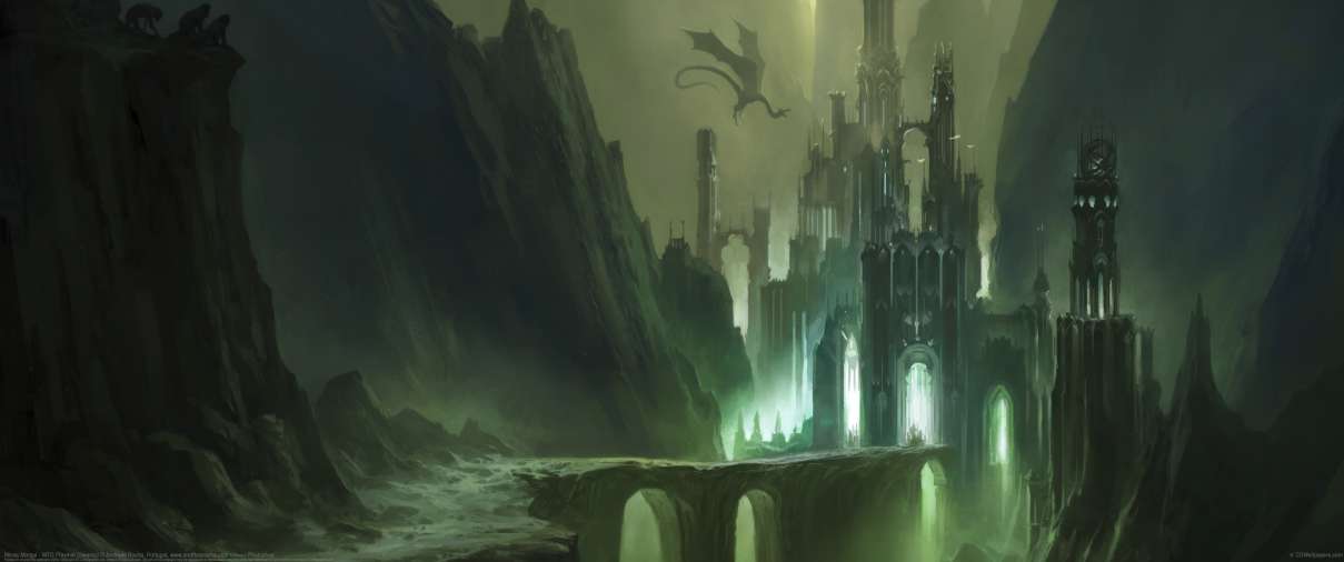 Minas Morgul - MTG Playmat (Swamp) ultrabreit Hintergrundbild