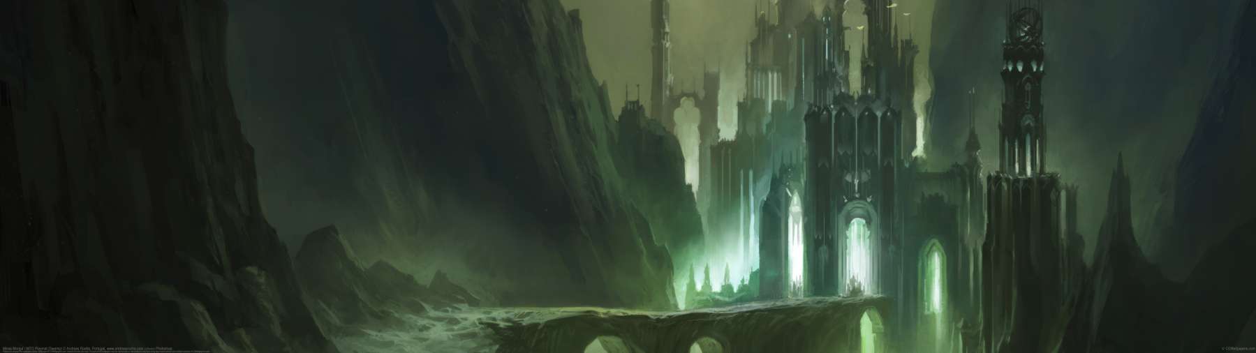 Minas Morgul - MTG Playmat (Swamp) ultrabreit Hintergrundbild