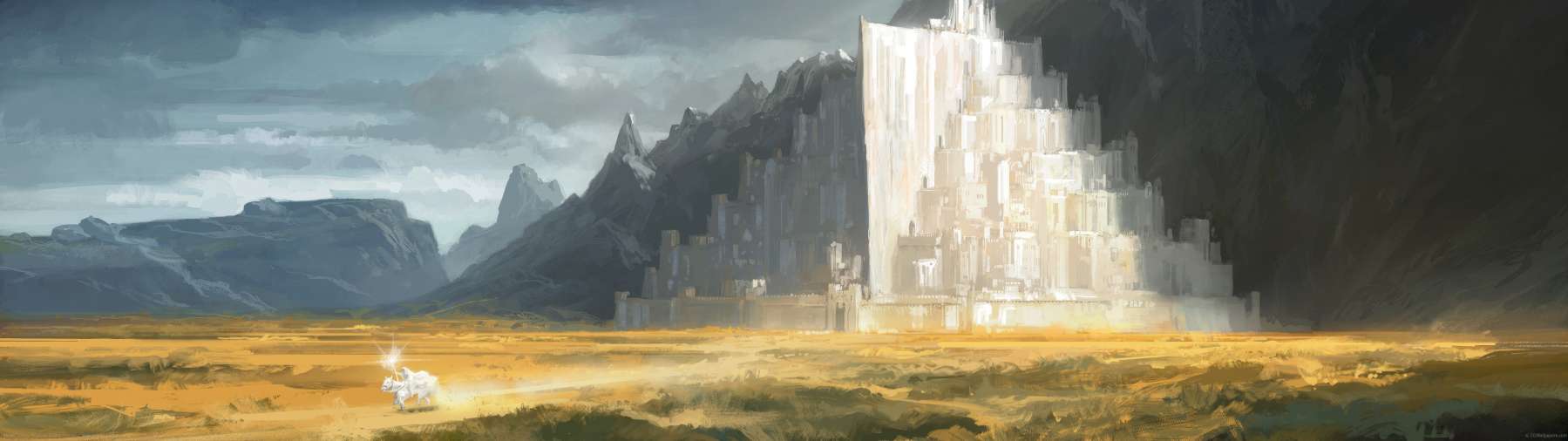 Minas Tirith ultrabreit Hintergrundbild