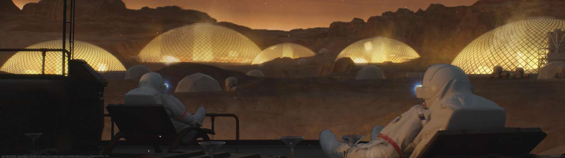 Love, Death & Robots - 'Three Robots', Cats on Mars Set Design ultrabreit Hintergrundbild