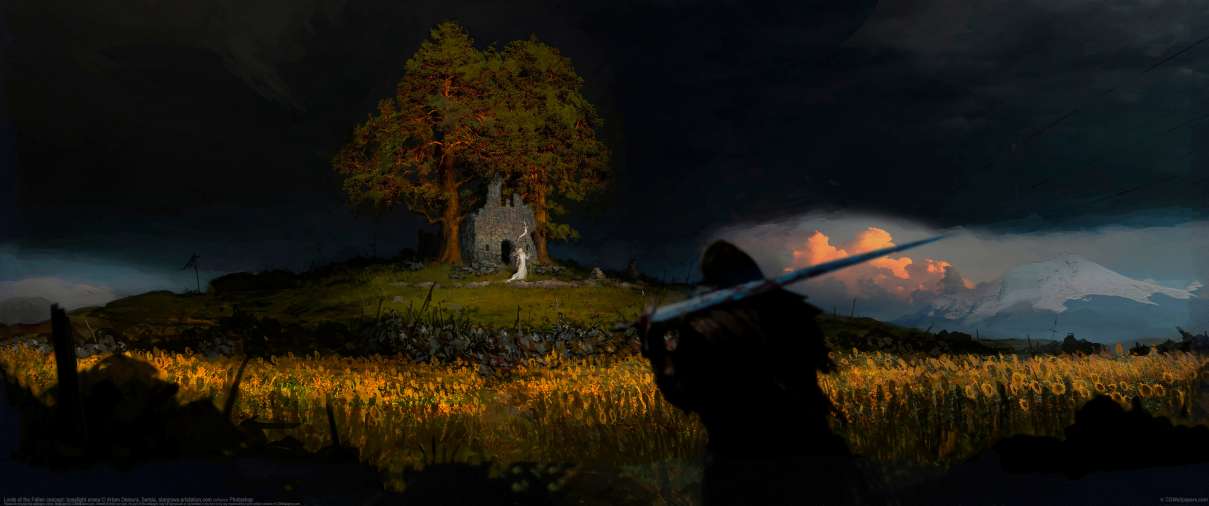 Lords of the Fallen concept: bossfight arena ultrabreit Hintergrundbild