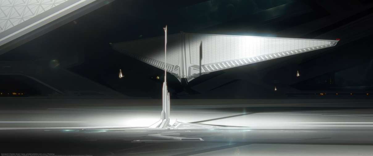 Spaceport ultrabreit Hintergrundbild