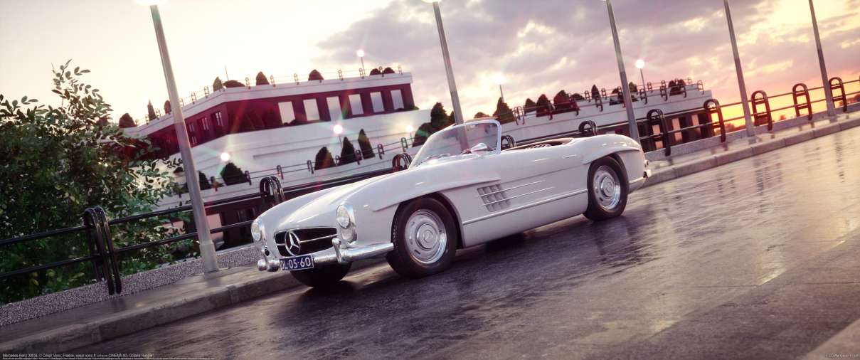 Mercedes-Benz 300SL ultrabreit Hintergrundbild