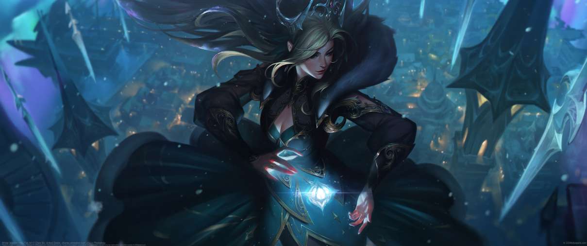 Winter blessed Irelia Fan Art ultrabreit Hintergrundbild