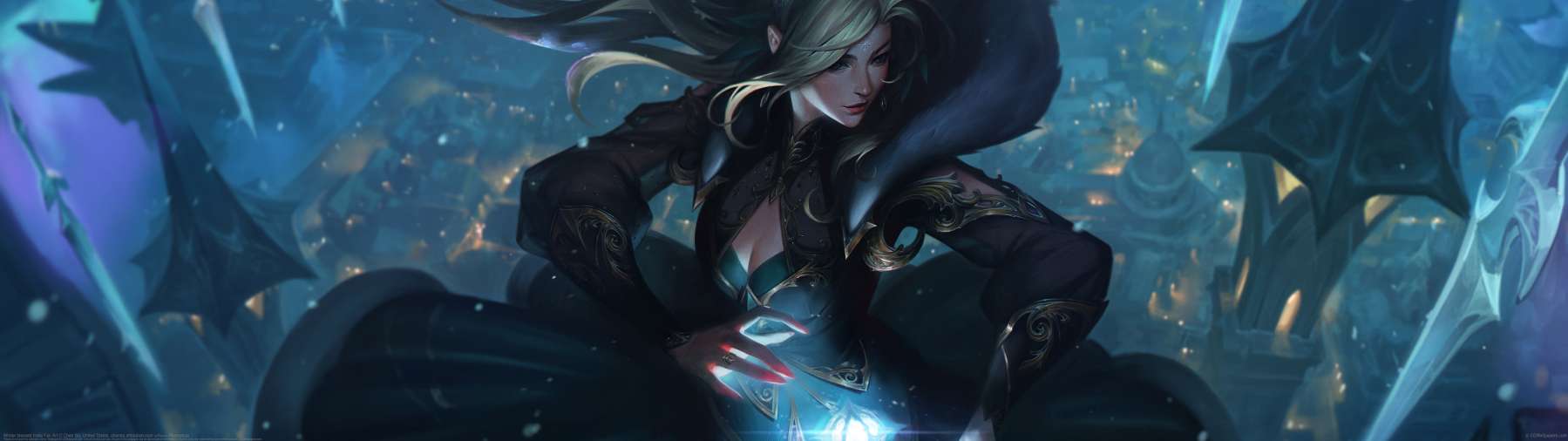 Winter blessed Irelia Fan Art ultrabreit Hintergrundbild