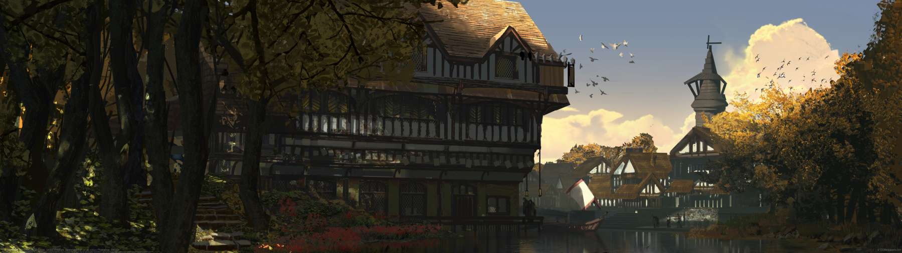 The Stone Wolf Inn ultrabreit Hintergrundbild