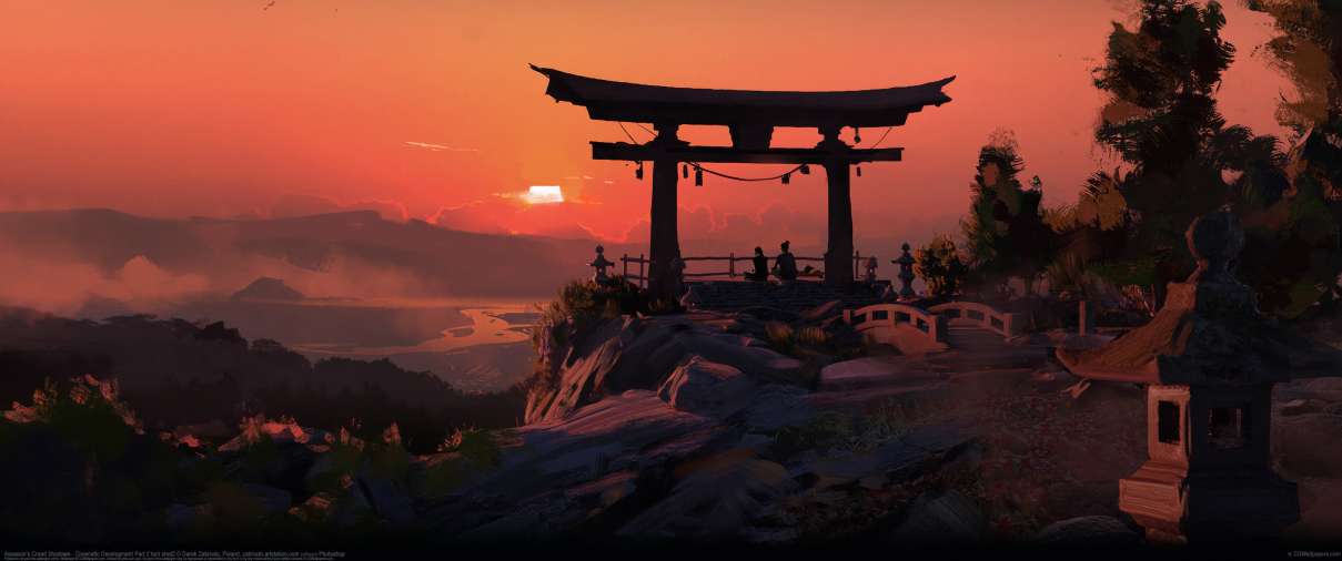 Assassin's Creed Shadows - Cinematic Development Part 2 - torii shot2 ultrabreit Hintergrundbild