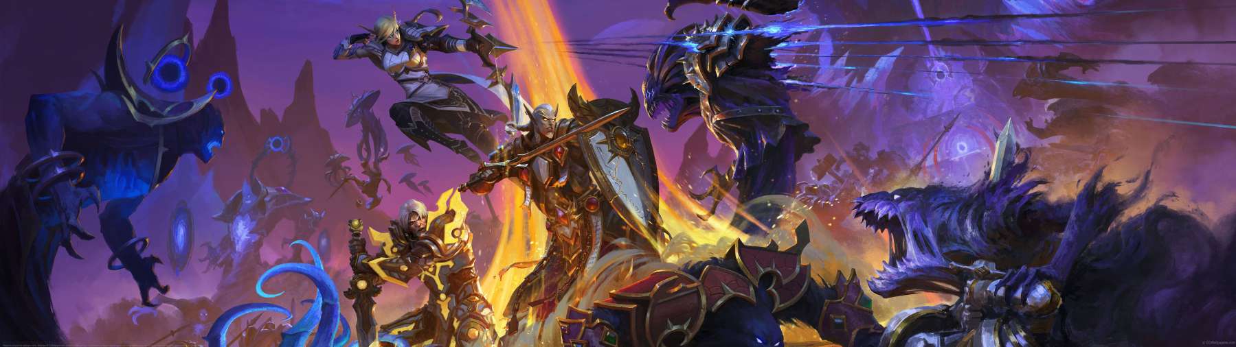 World of Warcraft Midnight 12.0 Key Art Series ultrabreit Hintergrundbild