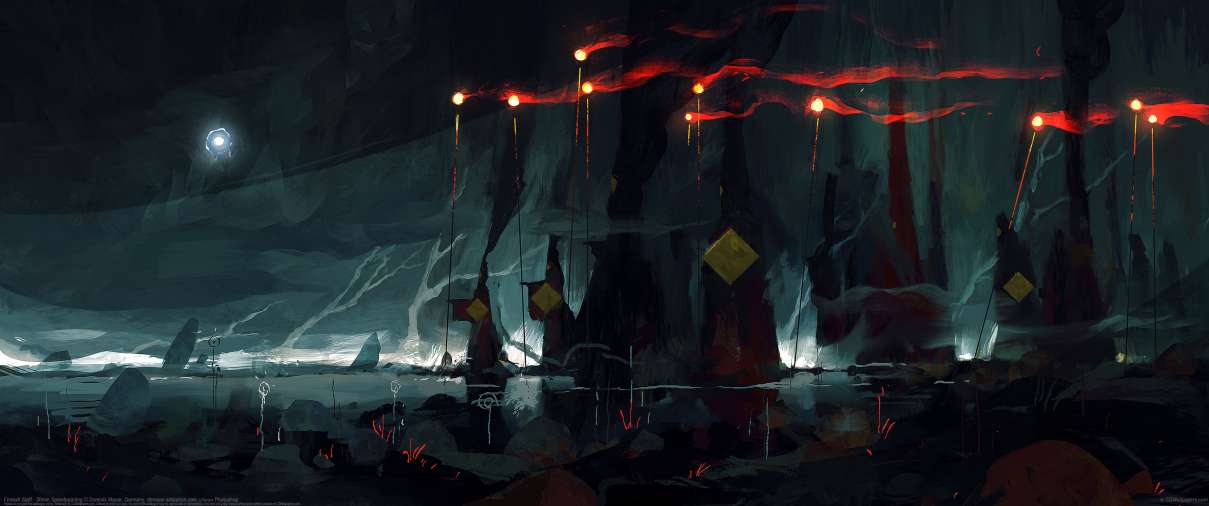 Fireball Staff - 30min Speedpainting ultrabreit Hintergrundbild