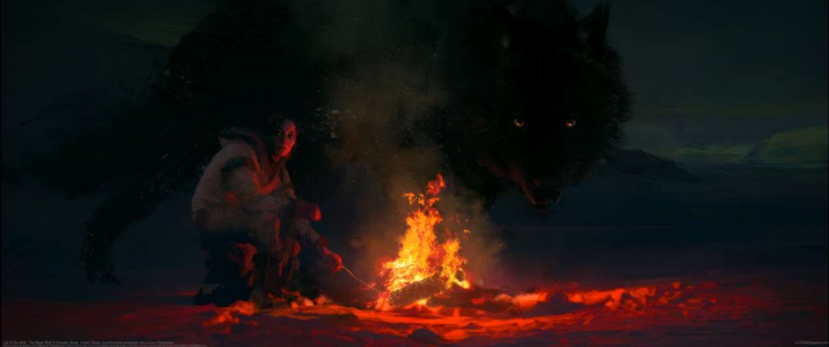 Call of the Wild - The Black Wolf ultrabreit Hintergrundbild