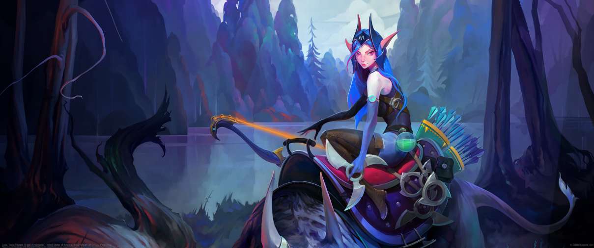 Luna. Dota 2 fanart. ultrabreit Hintergrundbild