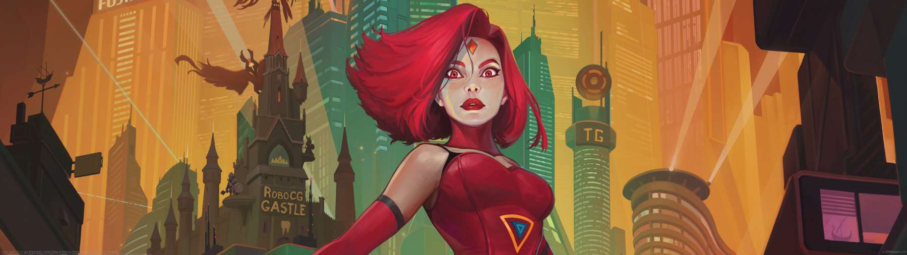 Neon Lights Lina ultrabreit Hintergrundbild