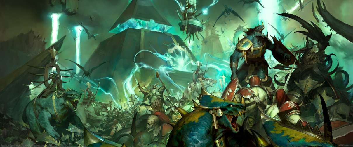 Seraphon vs Chaos ultrabreit Hintergrundbild
