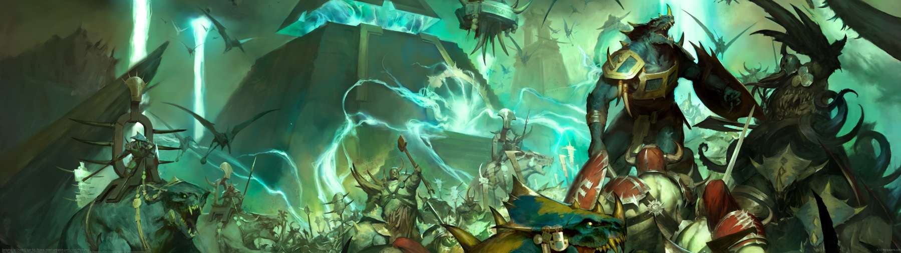 Seraphon vs Chaos ultrabreit Hintergrundbild