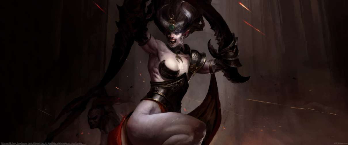 Warhammer 40k Codex: Chaos Daemons. Herald of Slaanesh ultrabreit Hintergrundbild