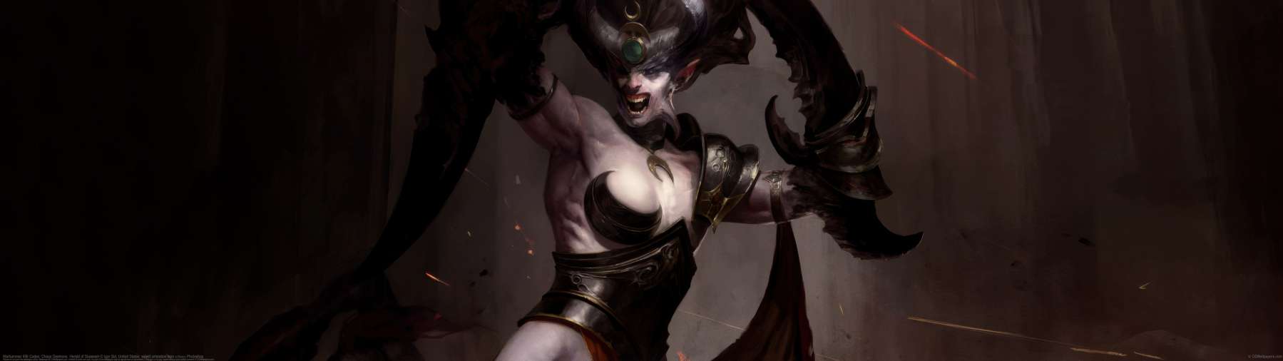 Warhammer 40k Codex: Chaos Daemons. Herald of Slaanesh ultrabreit Hintergrundbild