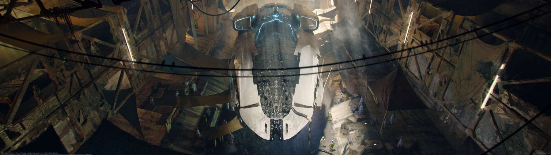 Old Hangar ultrabreit Hintergrundbild