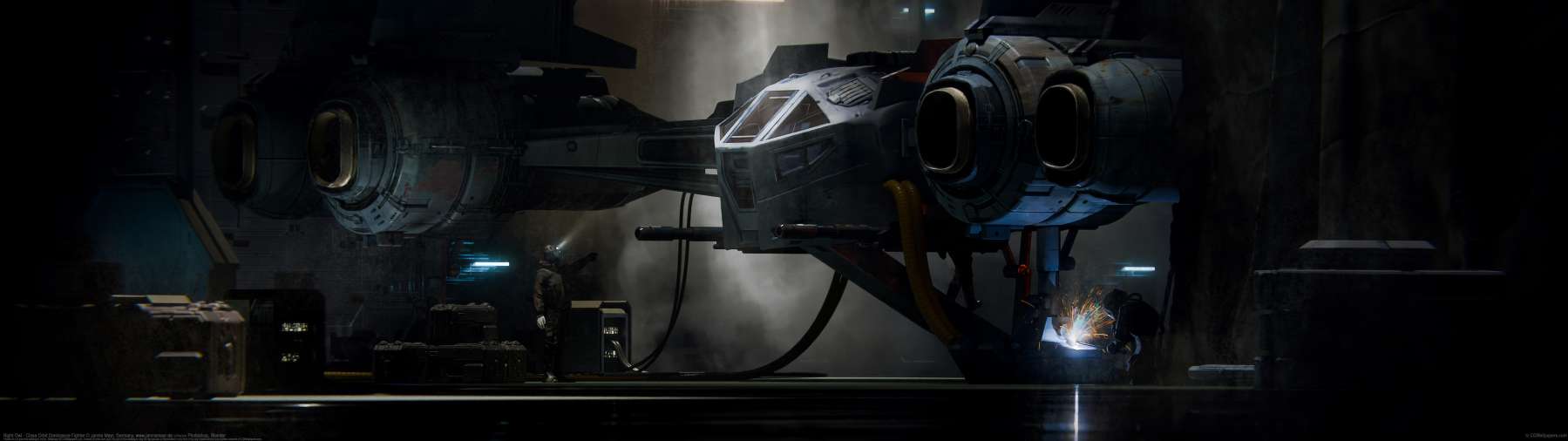 Night Owl - Close Orbit Dominance Fighter ultrabreit Hintergrundbild