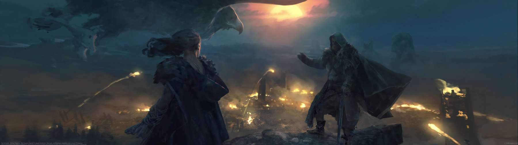 Fall of Gods - Animal Shadow; The Queens Gambit ultrabreit Hintergrundbild