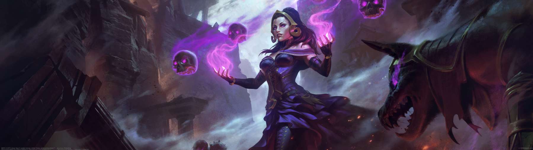 SMITE X MTG Liliana Vess ultrabreit Hintergrundbild