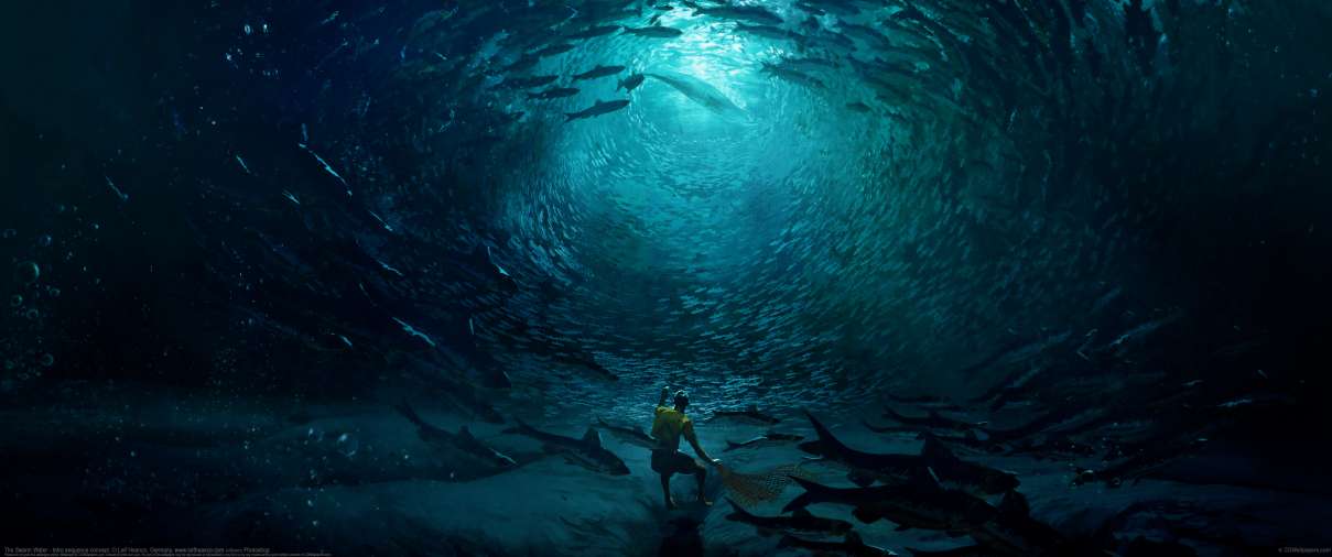 The Swarm Water - Intro sequence concept. ultrabreit Hintergrundbild